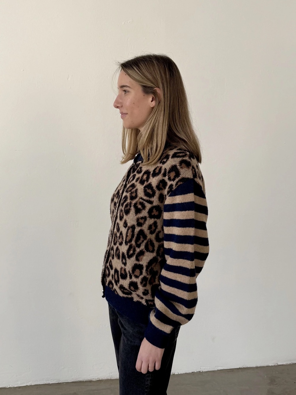 Balzac Paris Idole Leopard striped Cardigan - Picture 7 of 7